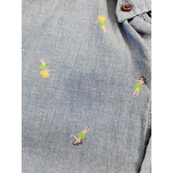 CHARLESTON THREADS Hula Dancer print short sleeve button down dress shirt sz M - Picture 5 of 7